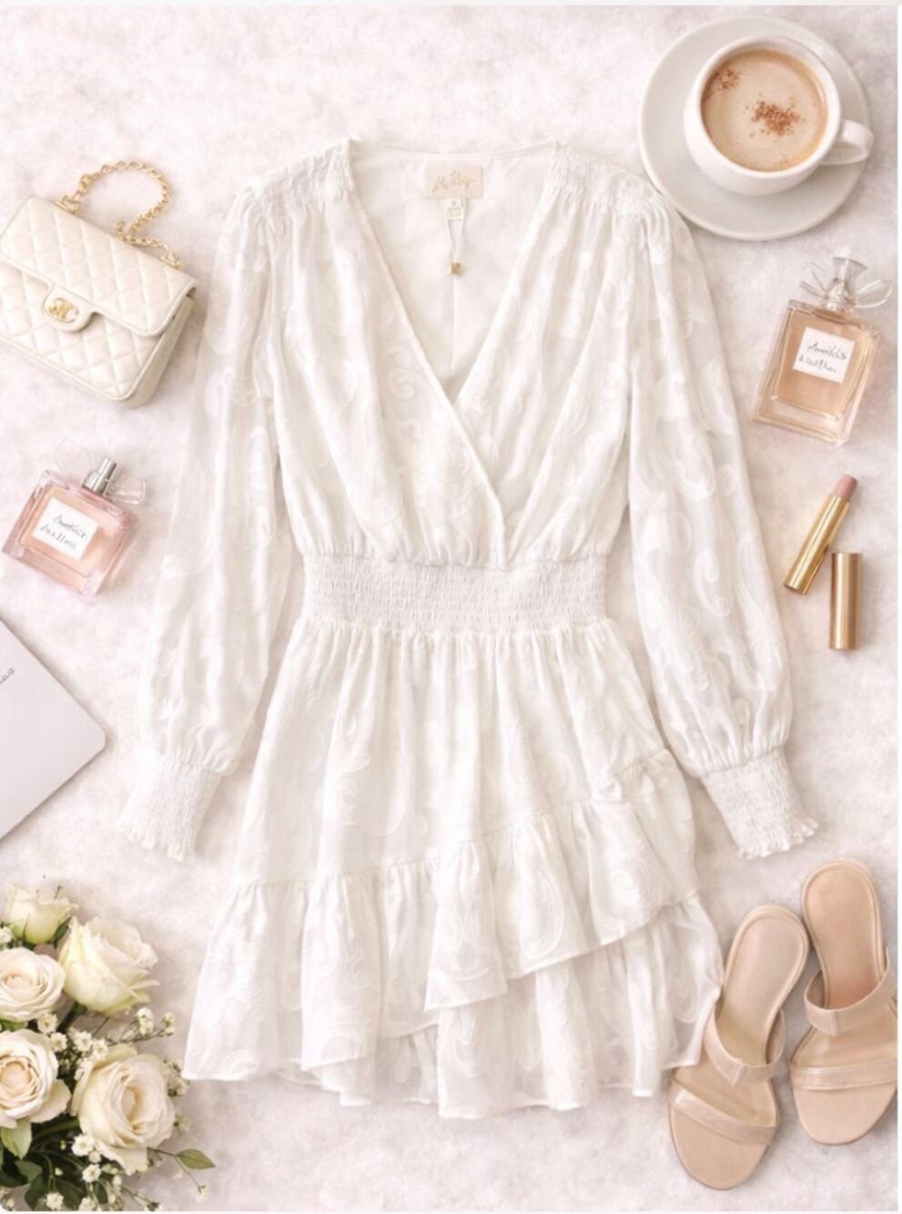 NWT Lilly Pulitzer Women's Cristiana Long Sleeve Mini Dress Resort White Size 10